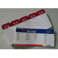 airline boarding pass card and luggage tag